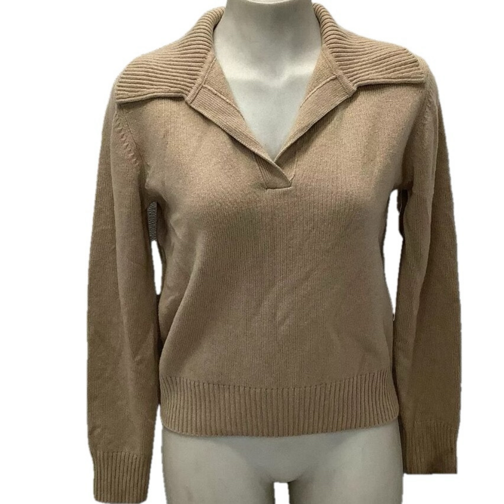 NEW ATHLETA Women's Sweater Alpine Collar Cashmere Blend Size XS Dune